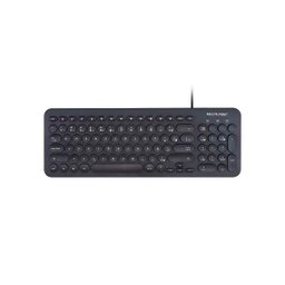 Teclado Multimídia Teclas Redondas Preto Usb Multilaser - TC234 TC234 - 1