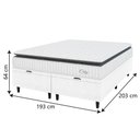 Ver imagem 6 de Cama Box Baú Colchão Casal King Molas Ensacadas City Pillow Top 193x203x64cm Linho Branco Cinza