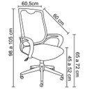 Ver imagem 2 de Cadeira Executiva Escritório Kingdom Pp Preta 