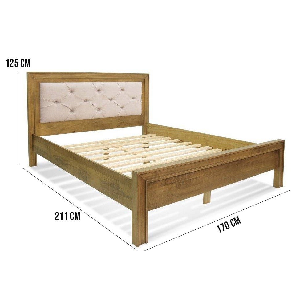 Cama de Casal com Cabeceira Estofada Tuca 170x211 Oregon Linho - Gran Belo - 3