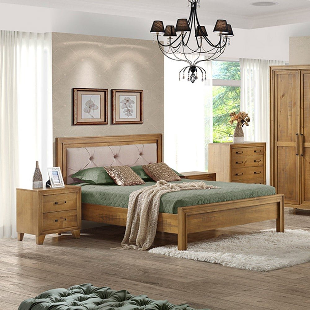 Cama de Casal com Cabeceira Estofada Tuca 170x211 Oregon Linho - Gran Belo - 2