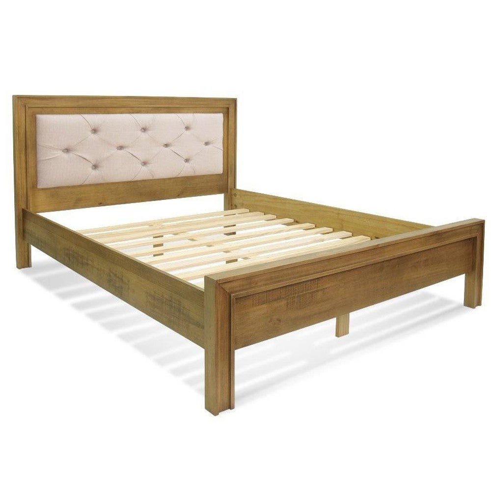 Cama de Casal com Cabeceira Estofada Tuca 170x211 Oregon Linho - Gran Belo - 1