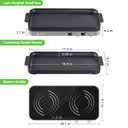 Ver imagem 2 de Amzchef Fogão de Indução Duplo com Chapa Removível, 2 Queimadores, 1800w