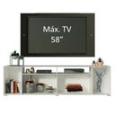 Ver imagem 3 de Rack Cancun e Painel Tv até 58" Branco/preto Madesa