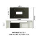 Ver imagem 6 de Rack Cancun e Painel Tv até 58" Branco/preto Madesa
