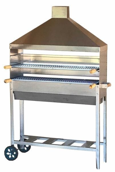 Churrasqueira Inox Com Grelha Argentina C Pernas de Apoio - INOX