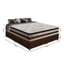 Ver imagem 7 de Cama Box Queen Colchão Molas Ensacadas 30Cm Branco Marrom