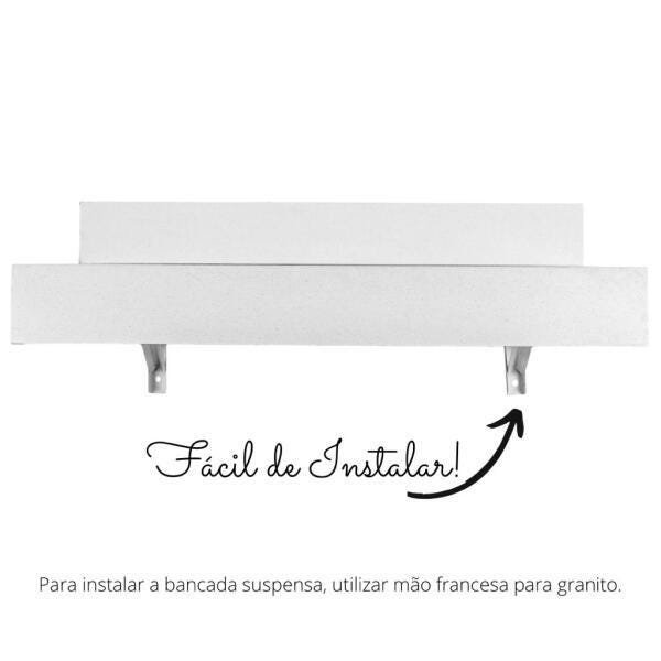 Bancada de Banheiro Quartzo Stone Italiano 70cmx40cm - 4