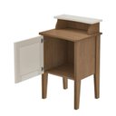 Ver mais imagens de Kit 2 Mesas de Cabeceira 100% MDF Porta Reversível Detalhes Curvos Marrom