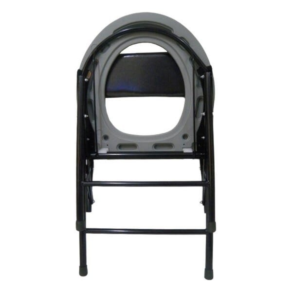 Cadeira De Banheiro Cadeirante Deficiente Idoso Dobravel Vaso Aço - 6