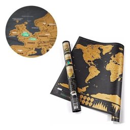 Mapa Mundi Raspar Viagens Raspadinha Scratch Map 80x60cm Quadro Presente - 6