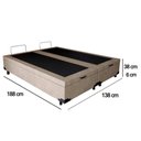 Ver imagem 5 de Cama Box Baú Casal Bipartido Suede Sereneprime Bege 138x188x44