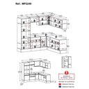 Ver imagem 3 de Cozinha Completa Canto Modulada Veneza Mp2249 Multimóveis + Brinde Jogo de Panelas Tramontina Branco