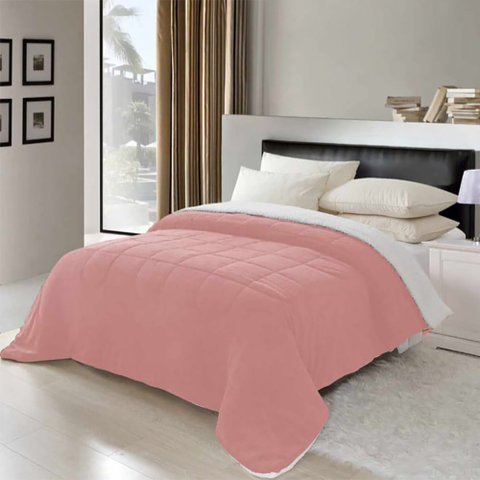 Coberdrom Dupla Face Casal 2.20 x 2,40 - Cor Rose
