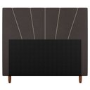 Ver imagem 3 de Cabeceira Cama Box Casal Queen Size Dallas 160cm Suede Marrom - Desk Design