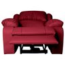 Poltrona do Papai Reclinável Elétrica com Massagem Magnum Couro (PU) Vermelho - Gran Belo - 5