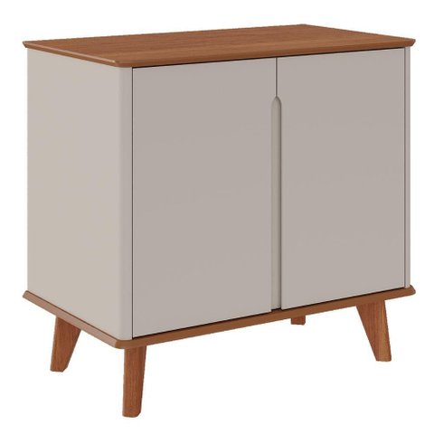 Aparador Buffet 2 Portas Mdf 85 Cm 22139 Cinamomo Off White Molci