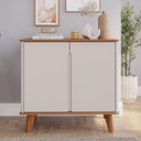 Ver imagem 2 de Aparador Buffet 2 Portas Mdf 85 Cm 22139 Cinamomo Off White Molci