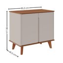Ver imagem 3 de Aparador Buffet 2 Portas Mdf 85 Cm 22139 Cinamomo Off White Molci