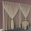 Ver imagem 2 de Cortina Blackout Blecaute Miami 5,00 X 2,60 Quarto Bege