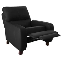 Poltrona do Papai Reclinável Manual Viena Two Way Couro Preto - Gran Belo - 6