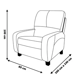 Poltrona do Papai Reclinável Manual Viena Two Way Couro Preto - Gran Belo - 2
