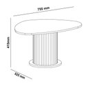 Ver imagem 5 de Conjunto 3 Peças Sala de Estar Mesa de Centro Prime Carrinho Bar Rosé e Painel Belluno