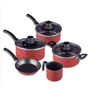 Conjunto de Panelas de Alumínio com Antiaderente Perfect Bordô Grafite - 5 Peças