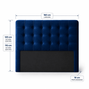 Ver imagem 3 de Cabeceira Cama Box Queen Ana 160 cm Estofada em Veludo com Frame
