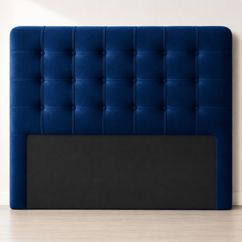 Cabeceira Cama Box Queen Ana 160 cm Estofada em Veludo com Frame