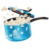 Pipoqueira de Alumínio Antiaderente com Cabos de Baquelite e Fundo Retificado Azul 22Cm - 3
