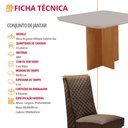 Ver imagem 7 de Mesa de Jantar Olimpia 90cm Tampo MDF Vidro Canto Copo com 4 Cadeiras Yasmin