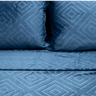 Manta de Microfibra Casal Antialérgica Soft Alto-relevo Geométrico 2,20m X 2,50m Azul Escuro - 3