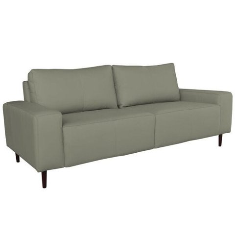 Sofá 03 Lugares Sala de Estar Recepção 240cm Bipartido Brad Couro Fendi G58 - Gran Belo