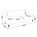 Ver imagem 3 de Sofá 03 Lugares Sala de Estar Recepção 240cm Bipartido Brad Couro Fendi G58 - Gran Belo