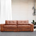 Ver imagem 7 de Sofá 3 Lugares Bipartido Sala de Estar 2,40m Milano Couro Mel - Gran Belo