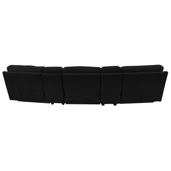 Sofá 3 Lugares Jacarta Reclinável Elétrico 3,36M Couro Preto com Porta Copos - Idea Relax - 6