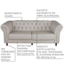 Ver imagem 2 de Sofá 4 Lugares Bérgamo 2,60M Couro Off White - Gran Belo