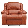 Poltrona do Papai Reclinável Elétrica com Massagem Magnum Couro (PU) Caramelo - Gran Belo - 1