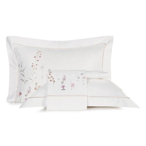 Jogo de Cama King 4 Peças Altenburg Floreô Bordados em Cetim
