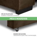 Ver mais imagens de Sofa 2 Lugares Retrátil Reclinavel 200cm Veludo Marrom Andreza