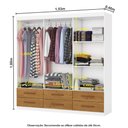 Ver imagem 7 de Guarda-Roupa Havana 6 Portas 6 Gavetas Multimóveis CR35552 Branco/Cinamomo
