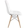 Kit 6 Cadeiras Decorativas Sala e Escritório Cadenna (Pu) Branca - Gran Belo - 7