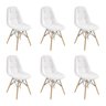 Kit 6 Cadeiras Decorativas Sala e Escritório Cadenna (Pu) Branca - Gran Belo - 1