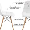 Kit 3 Cadeiras Decorativas Sala e Escritório Cadenna (Pu) Branca - Gran Belo - 3