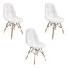 Kit 3 Cadeiras Decorativas Sala e Escritório Cadenna (Pu) Branca - Gran Belo - 1