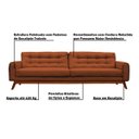 Ver imagem 3 de Sofá 2 Lugares Sala de Estar Eros 1,50M Veludo Base Fixa - Gran Belo