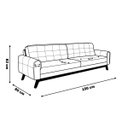 Ver imagem 2 de Sofá 2 Lugares Sala de Estar Eros 1,50M Veludo Base Fixa - Gran Belo