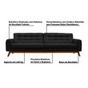 Ver imagem 3 de Sofá 2 Lugares Sala de Estar Eros 1,50M Veludo Base Fixa - Gran Belo