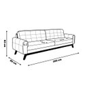 Ver imagem 2 de Sofá 4 Lugares Sala de Estar Eros 2,60M Veludo Base Fixa - Gran Belo